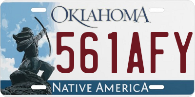 OK license plate 561AFY