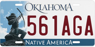 OK license plate 561AGA