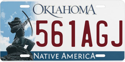 OK license plate 561AGJ