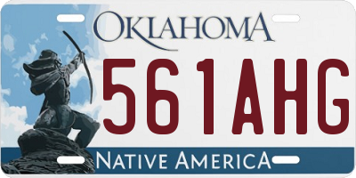OK license plate 561AHG