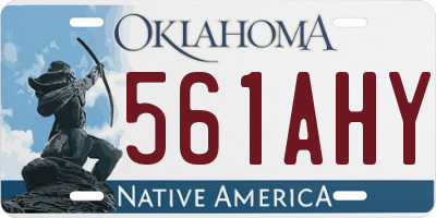OK license plate 561AHY