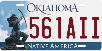 OK license plate 561AII