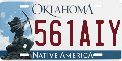 OK license plate 561AIY