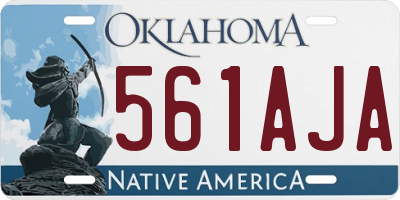 OK license plate 561AJA
