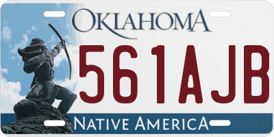 OK license plate 561AJB