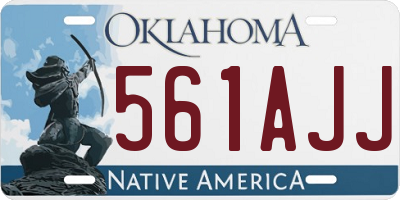OK license plate 561AJJ