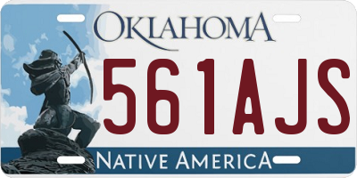 OK license plate 561AJS
