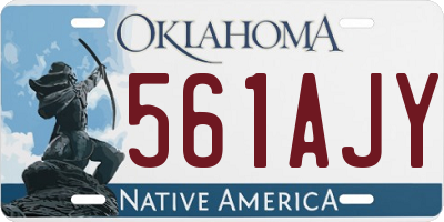 OK license plate 561AJY