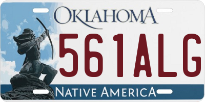 OK license plate 561ALG