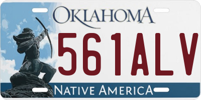 OK license plate 561ALV