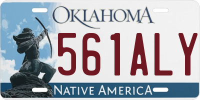 OK license plate 561ALY