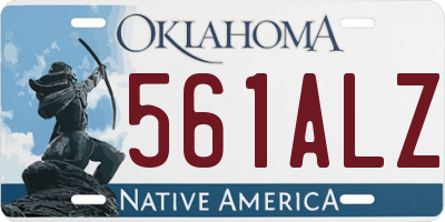 OK license plate 561ALZ