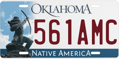 OK license plate 561AMC