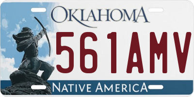 OK license plate 561AMV