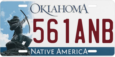 OK license plate 561ANB