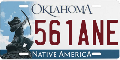 OK license plate 561ANE
