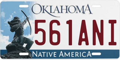 OK license plate 561ANI
