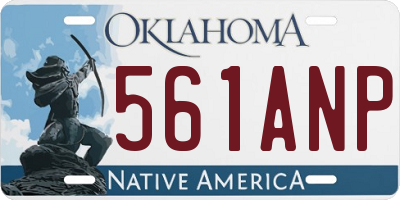 OK license plate 561ANP