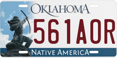 OK license plate 561AOR