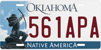 OK license plate 561APA
