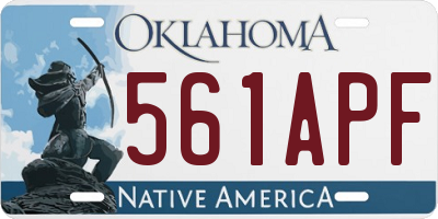 OK license plate 561APF