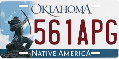 OK license plate 561APG