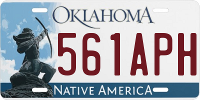 OK license plate 561APH