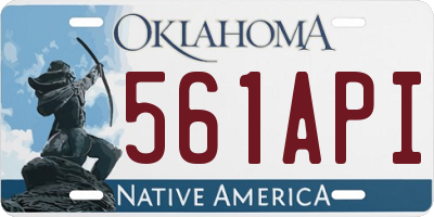 OK license plate 561API