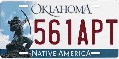 OK license plate 561APT