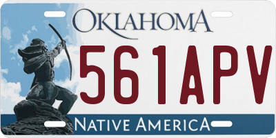 OK license plate 561APV