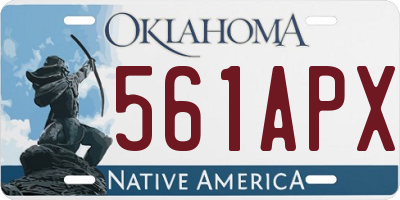 OK license plate 561APX