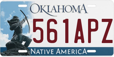 OK license plate 561APZ