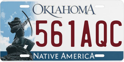 OK license plate 561AQC