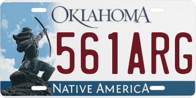 OK license plate 561ARG