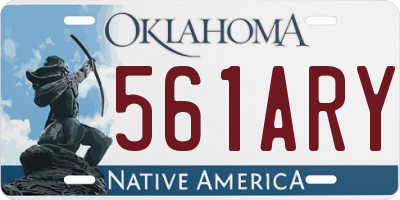 OK license plate 561ARY