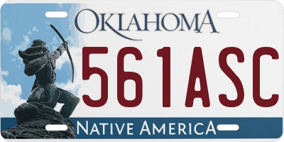 OK license plate 561ASC