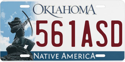 OK license plate 561ASD