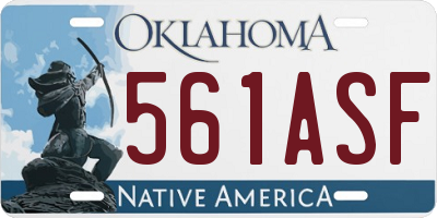 OK license plate 561ASF