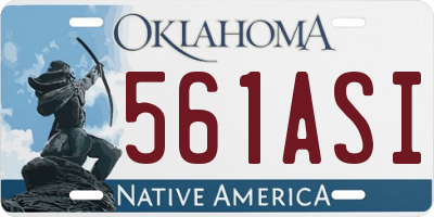 OK license plate 561ASI