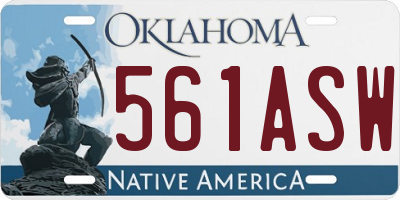 OK license plate 561ASW