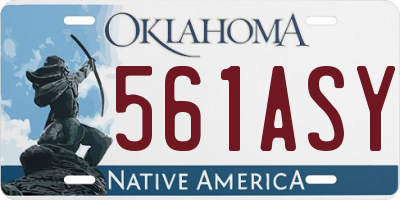 OK license plate 561ASY