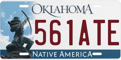 OK license plate 561ATE
