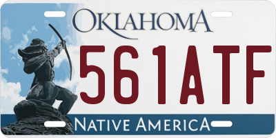 OK license plate 561ATF