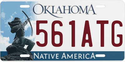 OK license plate 561ATG