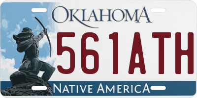 OK license plate 561ATH