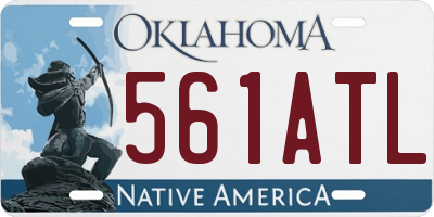 OK license plate 561ATL