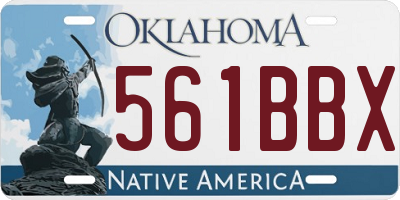 OK license plate 561BBX