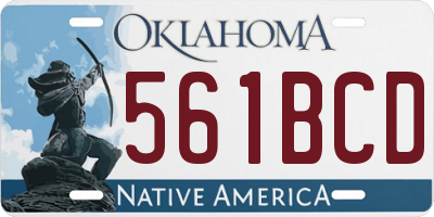 OK license plate 561BCD