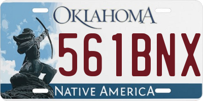 OK license plate 561BNX