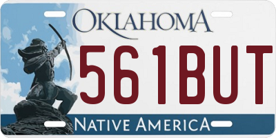 OK license plate 561BUT